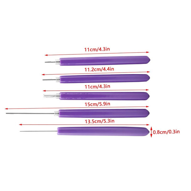 Slotted Paper Bead Roller, 12 Pack, Paper Quilling Tools, Slotted