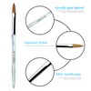 Aridito 3pcs Acrylic Nail Brush Set | Irregular Transparent Professional-Grade