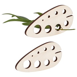 PH PandaHall 2pcs Wooden Herb Stripping Tool 8 Holes Teardrop Wood Herb Stripper Wooden Herb Stripper Leaves Cutter Rustic Safe Kitchen Tool for Cooking Gift, Christmas, Mom, Housewife, Hole: 2-16mm
