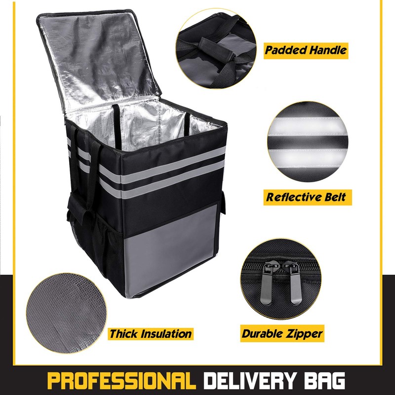 cherrboll XXL Insulated Pizza Delivery Backpack, Thermal Food Delivery Bag