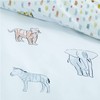 Bianca Zoo Animals Cotton Double Fitted Sheet White