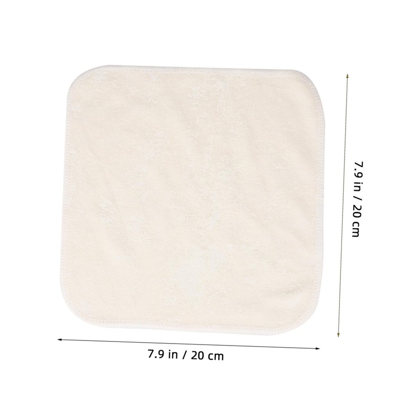 FOMIYES 5pcs Bamboo Fiber Face Cleaning Towels Reusable Absorbent Washcloths