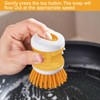 Soap Dispensing Dish Brush, 2 PCS Soap Dispensing Palm Brush,