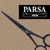 Parsa Men Professional Hair Scissors, Beard Scissors with Single-Side Micro