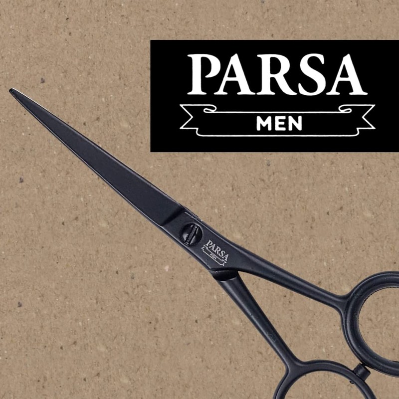 Parsa Men Professional Hair Scissors, Beard Scissors with Single-Side Micro