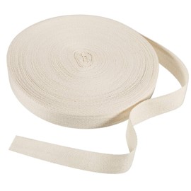 54.7 Yard Herringbone Tape Ribbon Twill Tape Ribbon Natural Webbing Tape Bias Binding Tape for DIY Crafts Sewing Knit, Beige (1 Inch Wide)