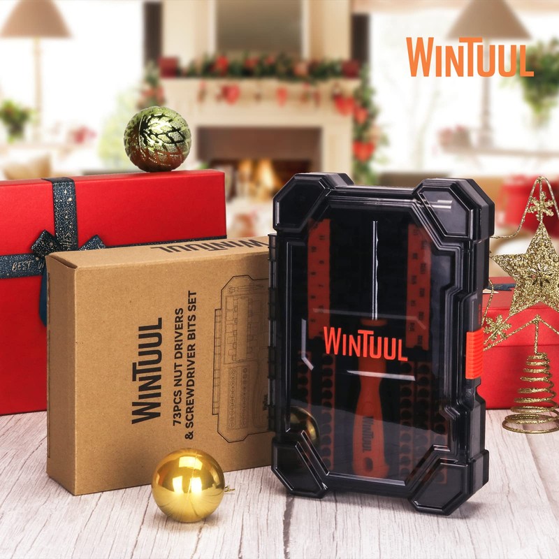 WINTUUL 73-in-1 S2 Steel Screwdriver Bit Set | 1/4” Hex