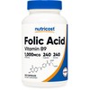 Nutricost Folic Acid (Vitamin B9) 1000 mcg, 240 Capsules
