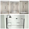 Matt Black Stainless Steel Wall-To-Glass Support Bar Support Arm for