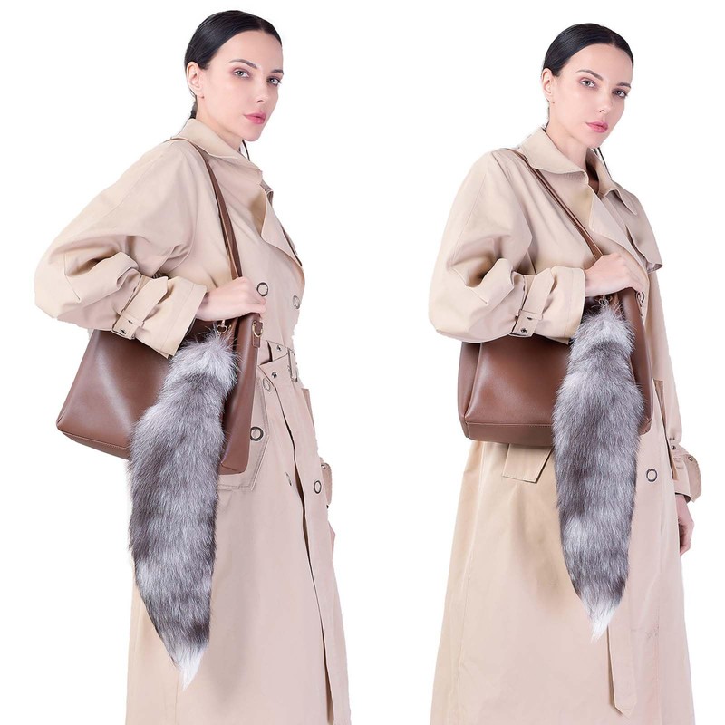 tintoke Fox Tail, Fox Tail Pendant, Approx. 40 cm, Fur