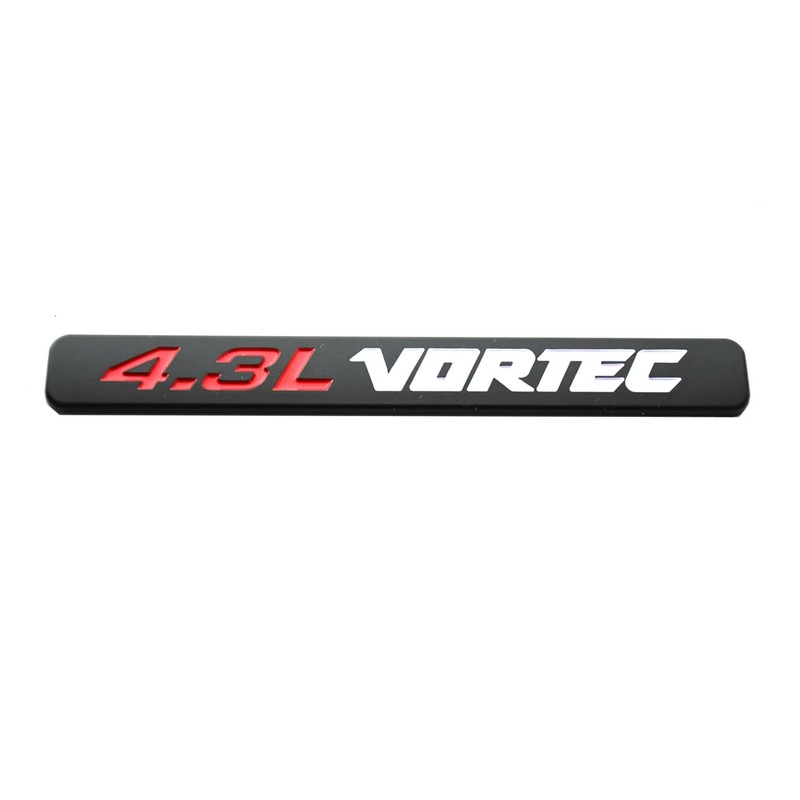 SSDD 2pcs 4.3L Vortec Emblems Hood 4.3 L Engine Badge