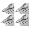 Penagain Ergosof, Ballpoint Pen, Set of 4 Pens Individually Packaged with Two Refills Per Pen (Silver)