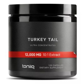 Toniiq Hongo Cola De Pavo 1200mg Inmunidad Potente (120) Americano Sabor Sin Sabor