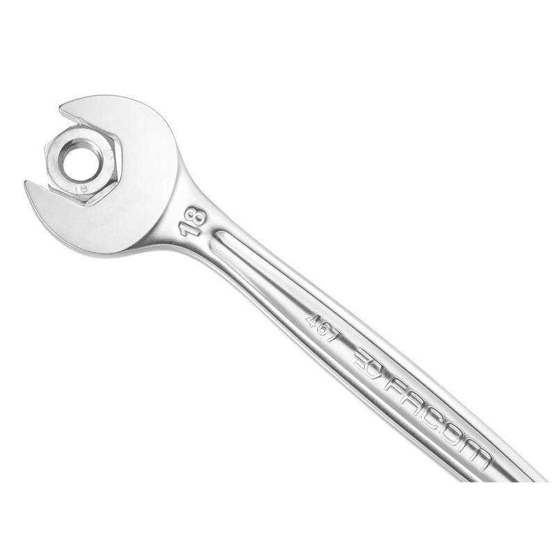 Facom 467B.15 Anti Slip Combination Ratcheting Spanner, 15mm