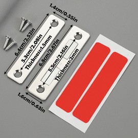 REGODI 6-Pack Magnetic Door Catches 30LB - Ultra Thin Dual Magnet Cabinet Latches for Cabinet/Closet/Cupboard, Black Furniture Door Closure