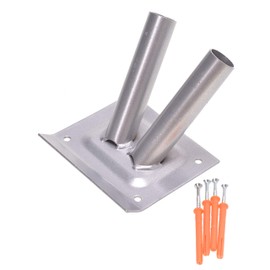 Aqbau Flag Holder Silver 2-Way Flag Pole Holder Flag Pole Flag