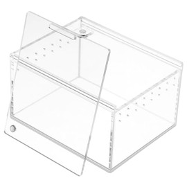 Alipis Reptile Feeding Box Acrylic Reptile Habitat Terrarium Breeding Tank, Tarantula Enclosure for Snail Amphibians Spider Jumping Spider