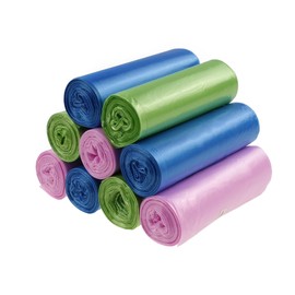 Cand 7 Gallon Medium Garbage Bags, 9 Rolls Colorful Trash Bags(180 Counts)