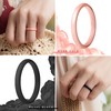 ThunderFit Stackable Silicone Wedding Rings for Women, Thin Rubber Engagement