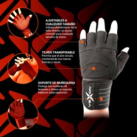 VEXON Men's Gym Gloves, Men's and Women's Gym Gloves (X-Large)