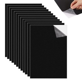 Bubuny 12 Stück Selbstklebend Schaumstoffplatte, 1MM Moosgummi Selbstklebend Platte, Schwarzes EVA Rutschfeste Schaumstoffmatte für Möbel Stoßdämpfung, Bastelarbeiten, Schmuckkästchen