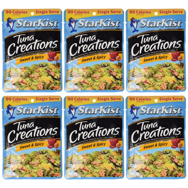 Starkist Tuna Creations, Sweet & Spicy, Single Serve 2.6-Ounce Pouch (Pack of 6)