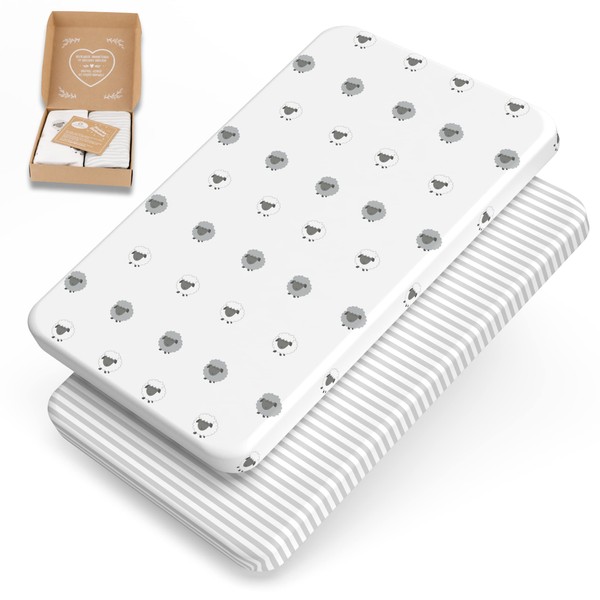 mimaDu® Fitted Sheet, 90 x 55 cm, Side Cot, Fitted