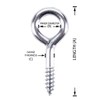 100x Heavy Duty 45mm Screw in Eye Hooks - Frame/Vine/Hook/Loop/Wall/Hangers