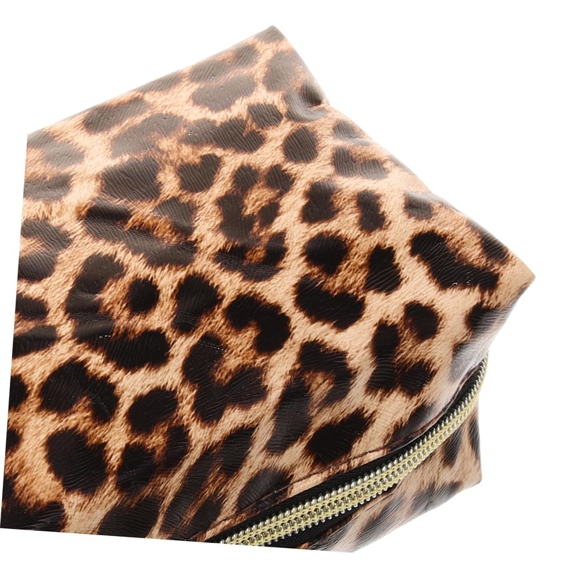 Baluue 2sets Makeup Bags Large Capacity Leopard Print Travel Cosmetic