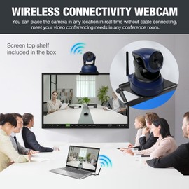 Gsou Wireless Webcam for PC/Wireless Streaming Camera, 1080P HD Webcams/USB Plug and Play Webcam for Zoom Meeting,Skype,OBS(with Mini Tripod Stand), Adjustable Computer Camera for Mac/Laptop/MacBook