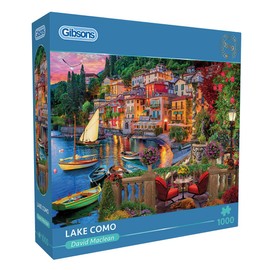 Lake Como | 1000 Piece Jigsaw Puzzle | Italy Jigsaw Puzzle | Sustainable Jigsaw Puzzle for Adults | Premium 100% Recycled Board | Great Gift for Adults | Gibsons Games