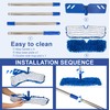 Microfiber Dust Mop for Floor Cleaning - Dual-Sided Washable Pads,