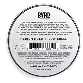 BYRD Hair Matte Pomade Mens Medium Hold/ Low Sheen, 3 OZ