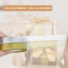 G2PLUS Gold and Silver Organza Gift Wrap Ribbon, 20mm Sparkly