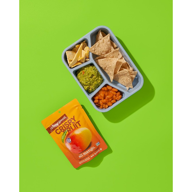 Crispy Green Natural Freeze-Dried Fruit, Mango, Single-Serve, No Sugar Added,