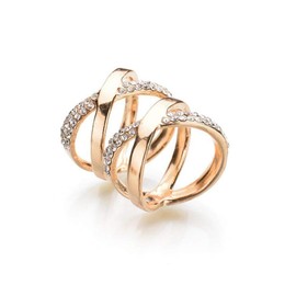 2PCS Rhinestone Inlayed Silk Scarf Clips Scarf Ring Fashion Scarves Buckle Scarf Wrap Holder Clamp Silk Scarf Clasp for Clothing Neckerchief Shawl (Golden + Silver)