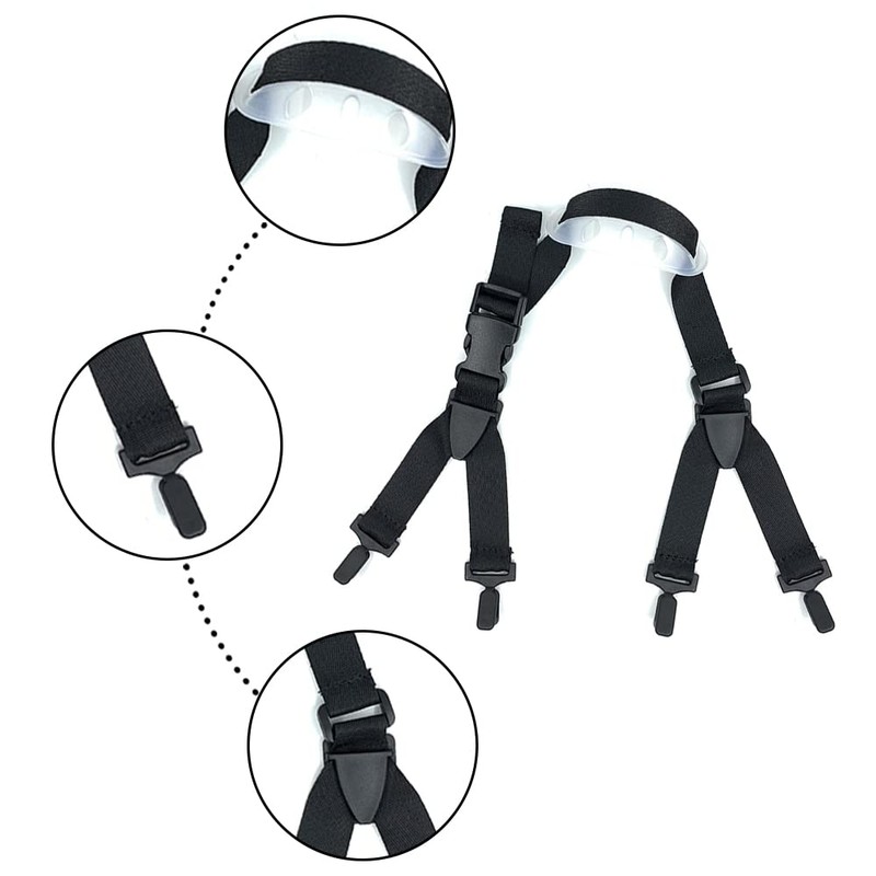 2 Pcs Hard Hats with Chin Strap - Compatible with