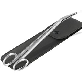 Toenail Scissors, Nail Scissors, Extra Long, 16 cm with Micro-Toothing, Manicure Pedicure Scissors for Seniors, Made of Stainless Steel, Ideal for Effortlessly Shortening Toenails with Case