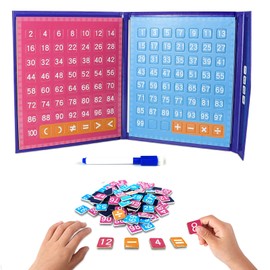 HNBTX Montessori Calculation, Math Games Primary School, 1-100 Numbers Learning Toy, Educational Magnetic Number Book for Children, Number for Children from 3+ Years