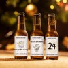 BOFUNX 24 Stück Weihnachten Flaschenetikett 1-24 Zahlen Aufkleber Weinetiketten Adventskalender