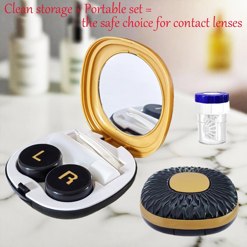 Contact Lens Case with Cleaner Washer Contact Lens Box Kit