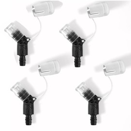 Crovakeu 4pcs Bite Valve Replacement for Hydraulics, Accessories Bite Valve Connector for Hydration Bladder & Backpack Water Reservoir for Any Water Backpack and Most Brands