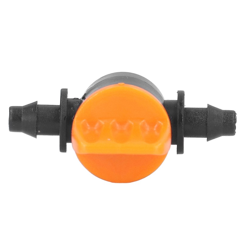 100Pcs 4/7 Barb Valve Irrigation Mini Pipe Water Valve Through