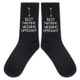 LoaHak Best F*ing Wedding Officiant Socks, Wedding Socks, Officiant Gift.(009