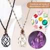 ZORVUJI 2 Pieces Necklace Cord Empty Stone Holder Crystal Necklace