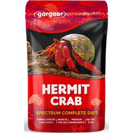 Gargeer 2oz Hermit Crab Spectrum Complete Diet. Easily Digested, Non-GMO Premium Ingredients Only. Strengthen, Beautify Crab’s Exoskeleton & Support All Nutritional and Immune System Needs