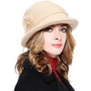 Joligiao Women's Winter Fishing Hat Wool Beret Hat Vintage Berets