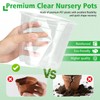 DUNPUTE 8 Inch Large Clear Nursery Pots with Drainage, 10