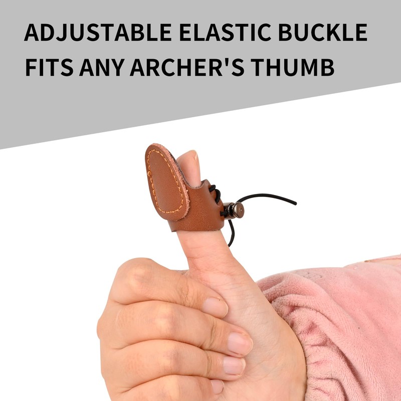 SPG Leather Archery Thumb Ring - Traditional Bow Thumb Ring