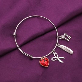 Detailed Hairstylist Gift Hairdresser Stylist Charm Bracelet Graduation Gift (charm bracelet)